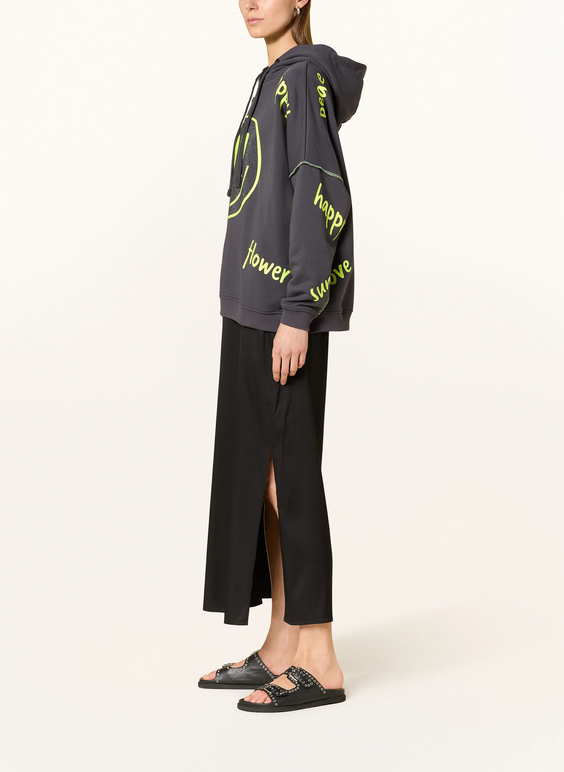 miss goodlife Hoodie mit Schmucksteinen