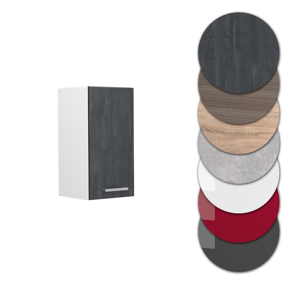 Vicco Hängeschrank R-Line Schwarz Beton Weiß 30 cm