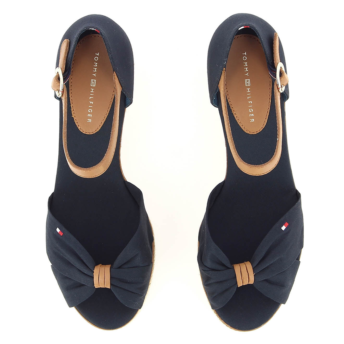 Tommy Hilfiger Sandales compensées Iconic Elena bleu marine - Talon 6 cm