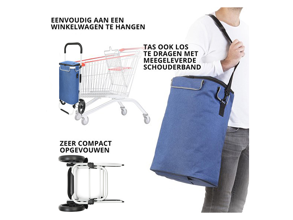 Shoppingcruiser Allround 41 liter boodschappentrolley - Blue