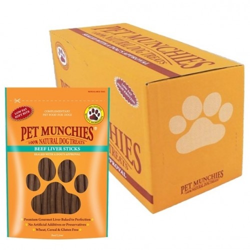 Barrinhas de fígado bovino para cães, sabor natural