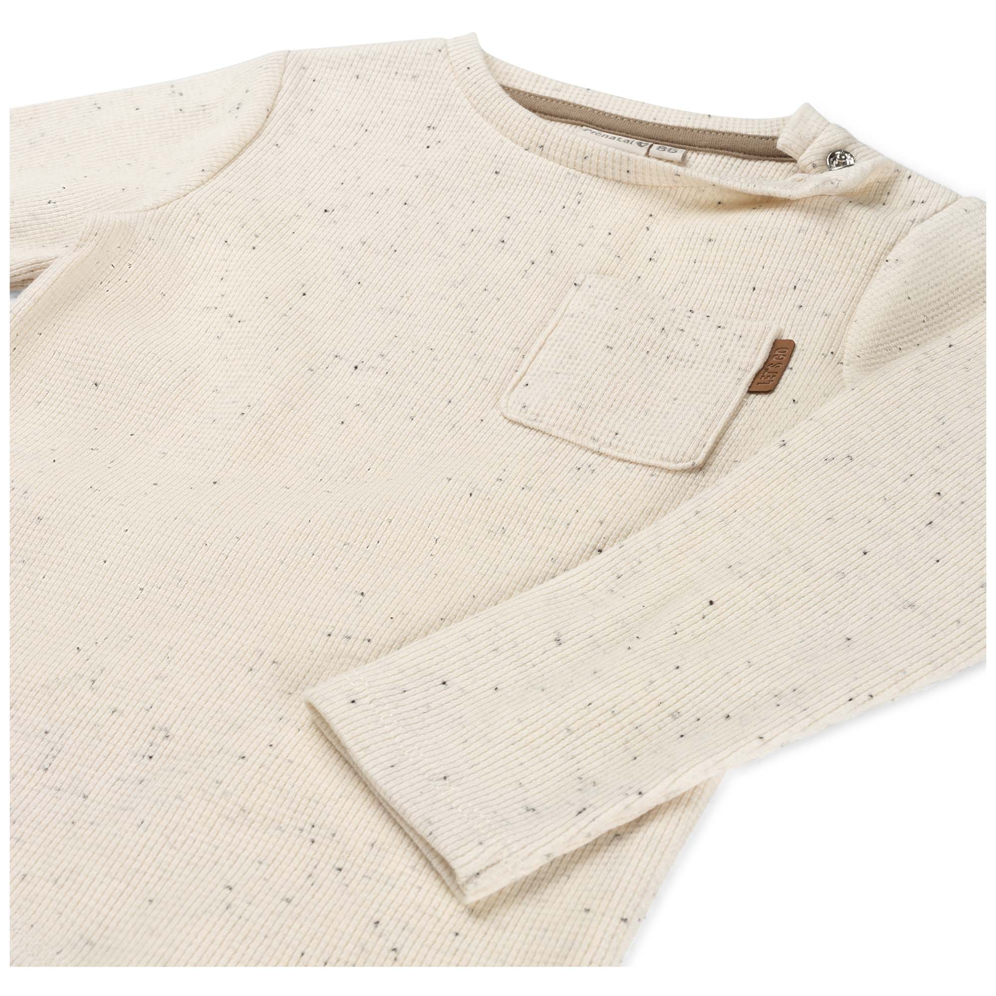 Prénatal baby shirt lange mouwen effen beige