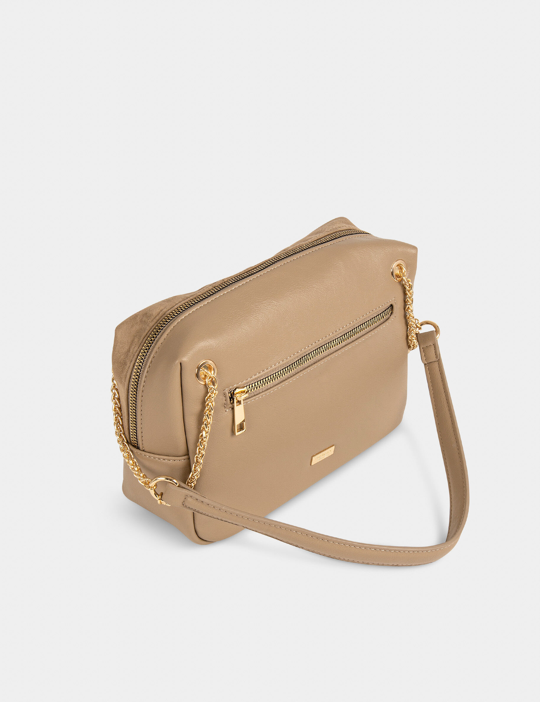 Sac rectangulaire porté-épaule beige femme - beige