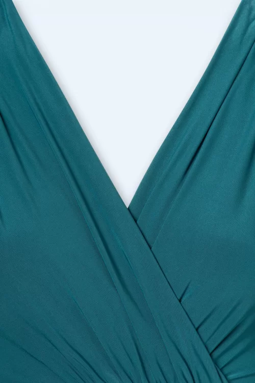 Vintage Chic for Topvintage Sadie swing jurk in groenblauw