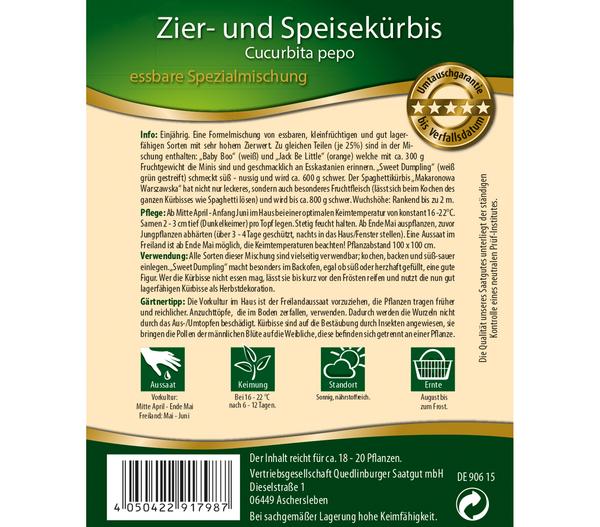 Quedlinburger Zier- und Speisekürbis 'essbare
