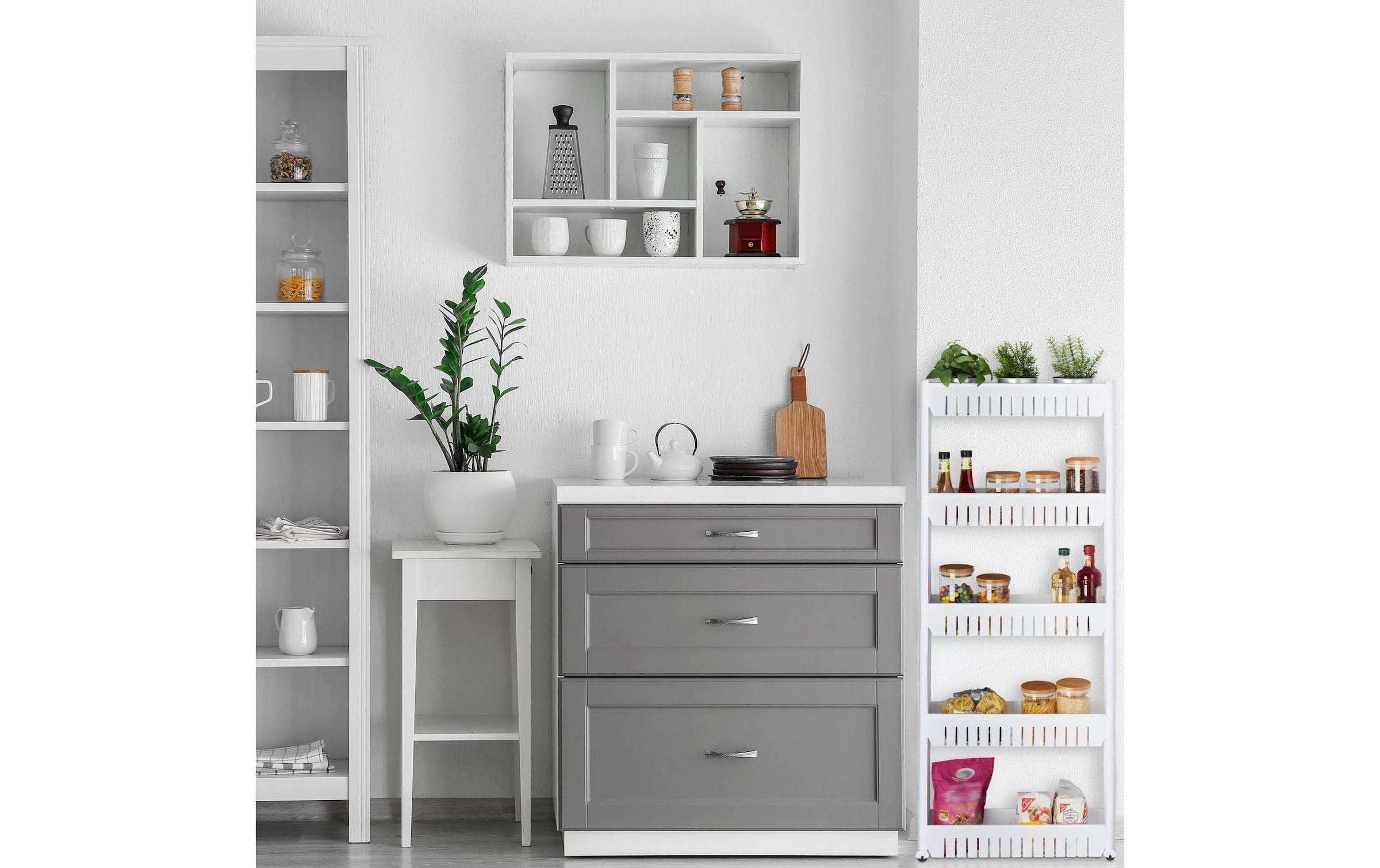 relaxdays Servierwagen »Weiss«