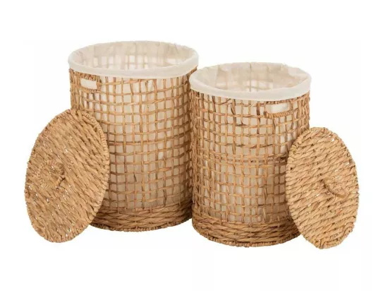 Lot de 2 Paniers avec Couvercle 