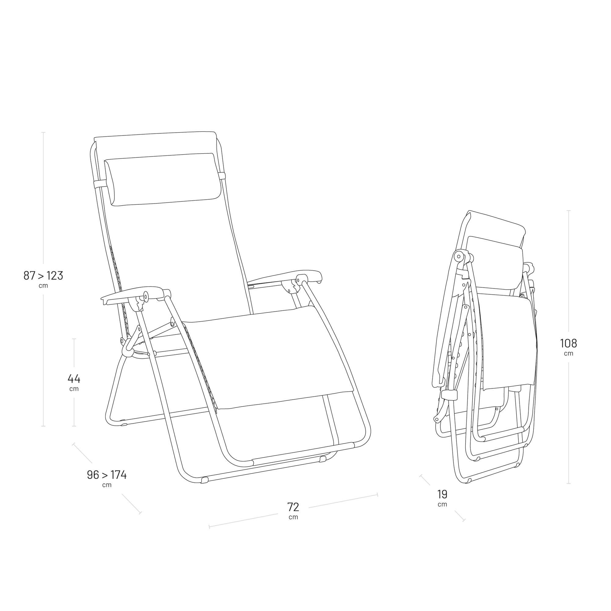 Zero-Gravity-Relaxliege - XL Rsxa Clip XL Batyline® Iso Blau Ocean
