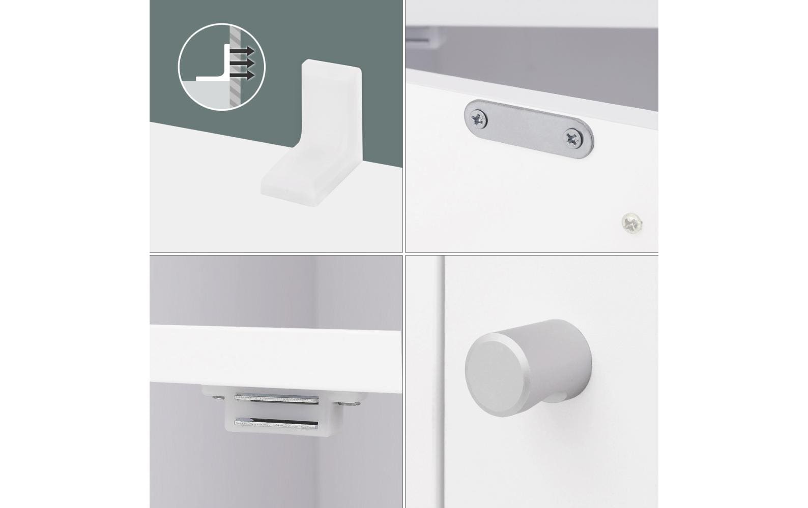 Regal mit 9 Fächern 97.5 x 97.5 cm, Weiss<br>Würfelregal