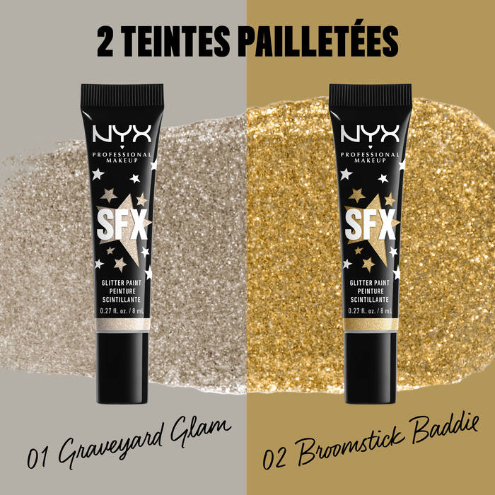 Peinture paillettée visage et yeux SFX