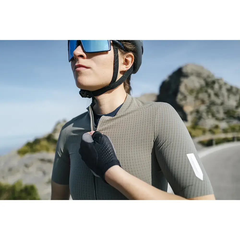 Q36.5 L1 Pinstripe PRO Fietsshirt Korte Mouwen Olijfgroen Dames