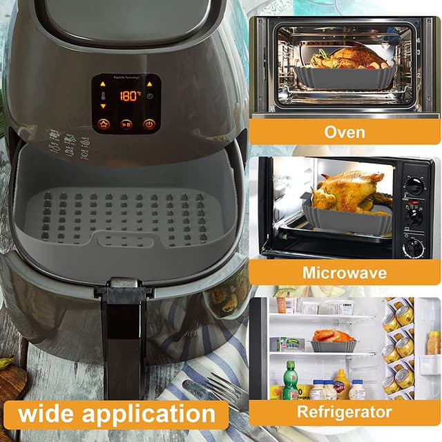 Silikoneskål til Air Fryer Grå 20 cm
