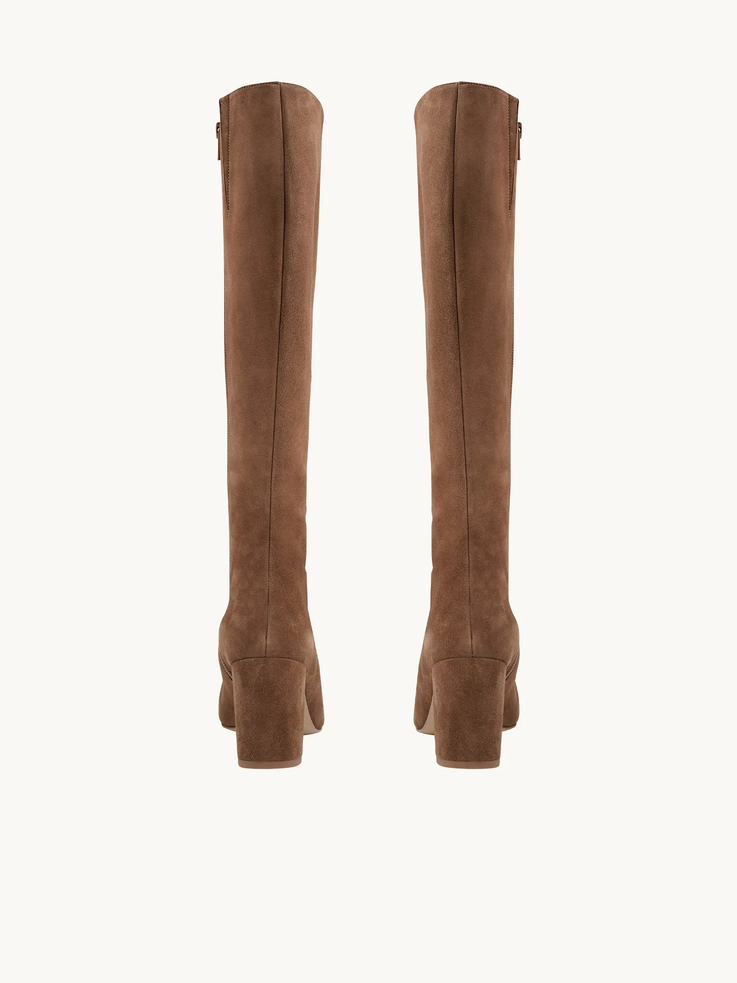 FREYA SUEDE PRALINE - Bottes à talon en cuir velours | Marron