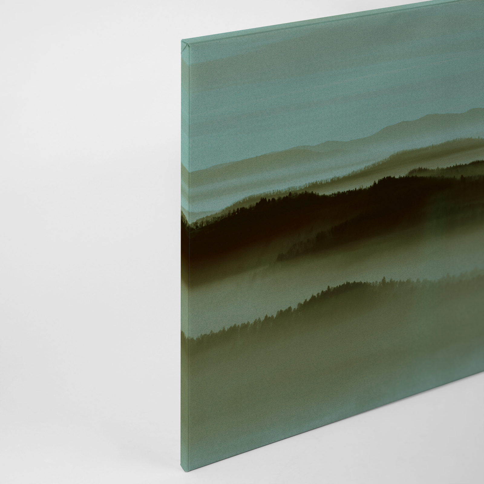 Leinwandbild HORIZONT - grün-blau - 90x60 cm