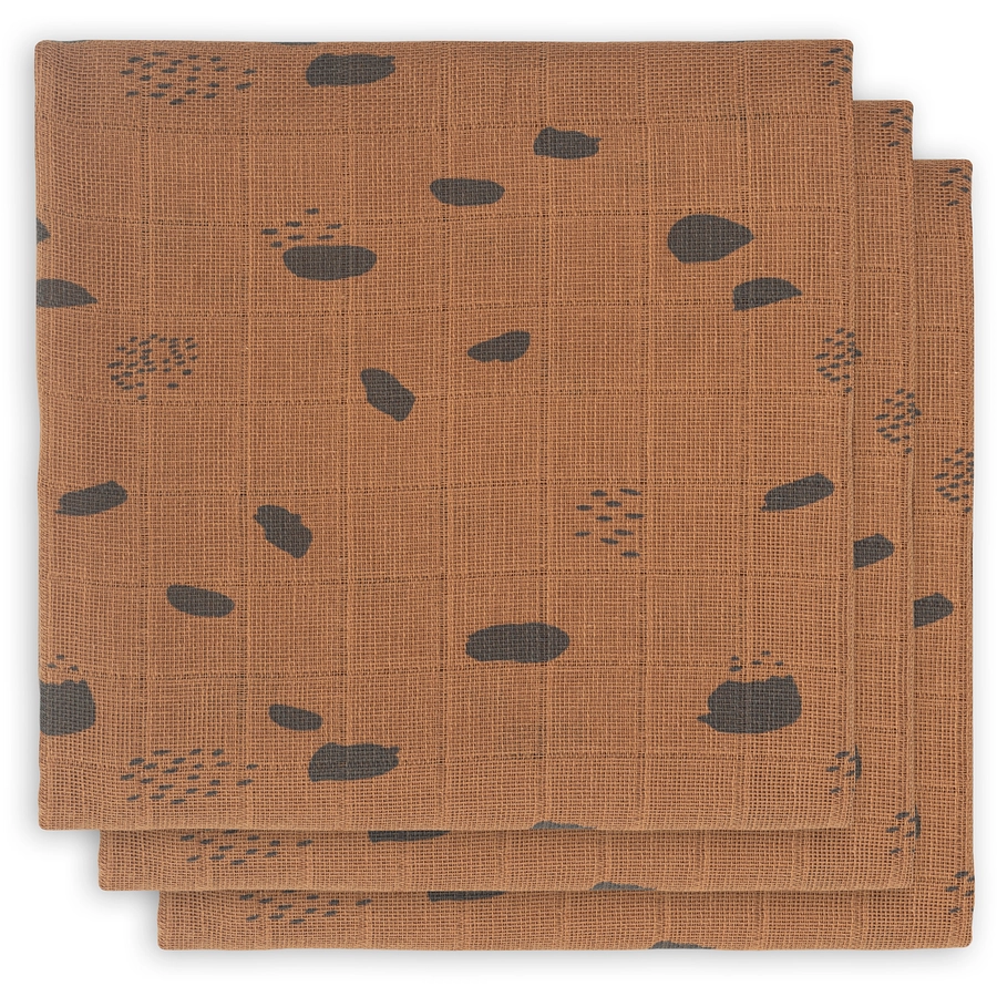 jollein Mullwindeln 3er-Pack Spot camel 70x70cm