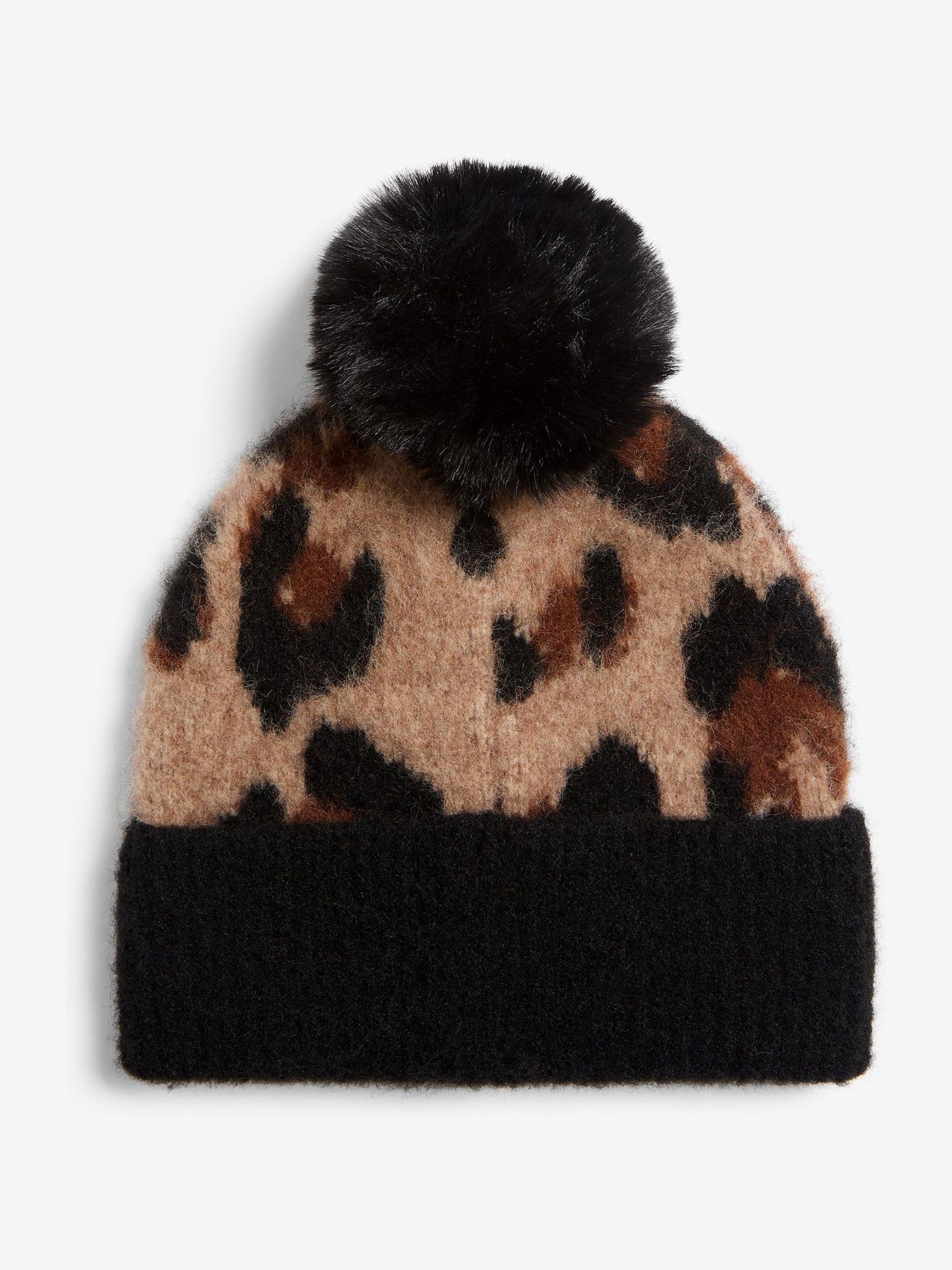 Klassieke luipaardprint - Lipsy Brushed Pom Hat