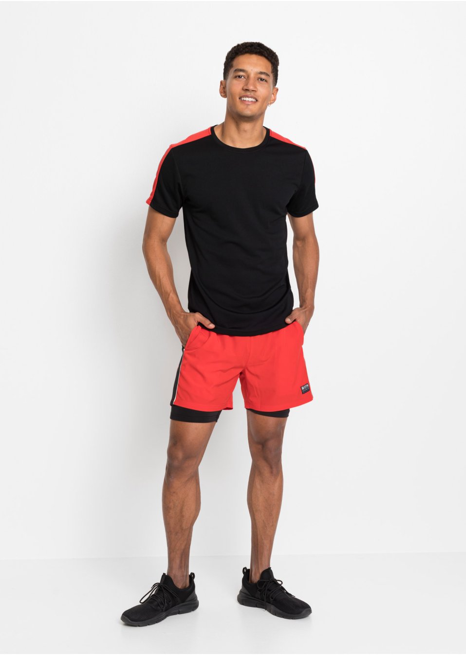 Legging de sport avec short, look 2en1, séchage rapide