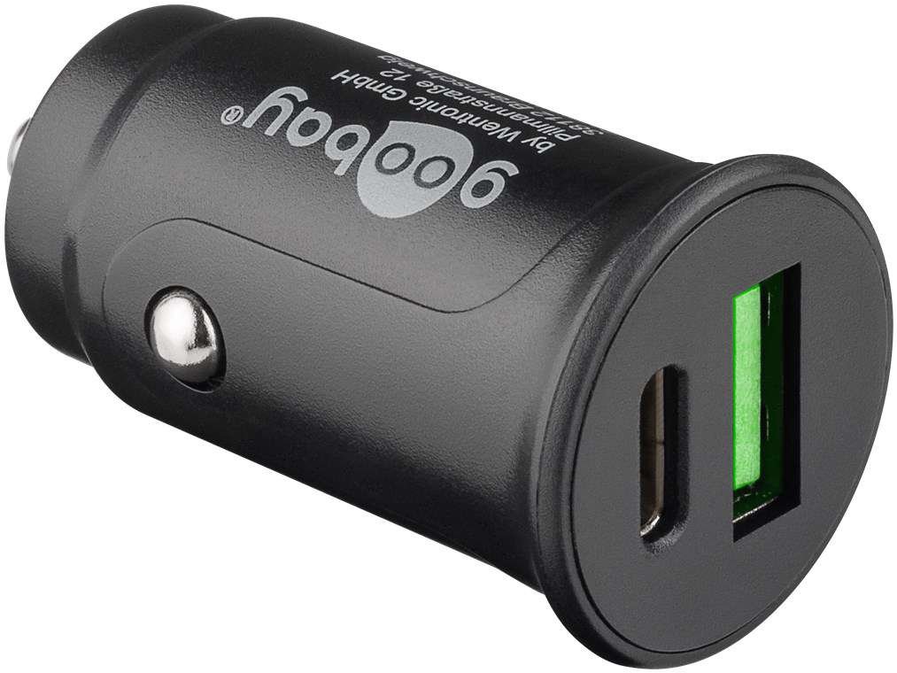 Goobay Dual-USB Auto Schnellladegerät USB-A und USB-C Power Delivery