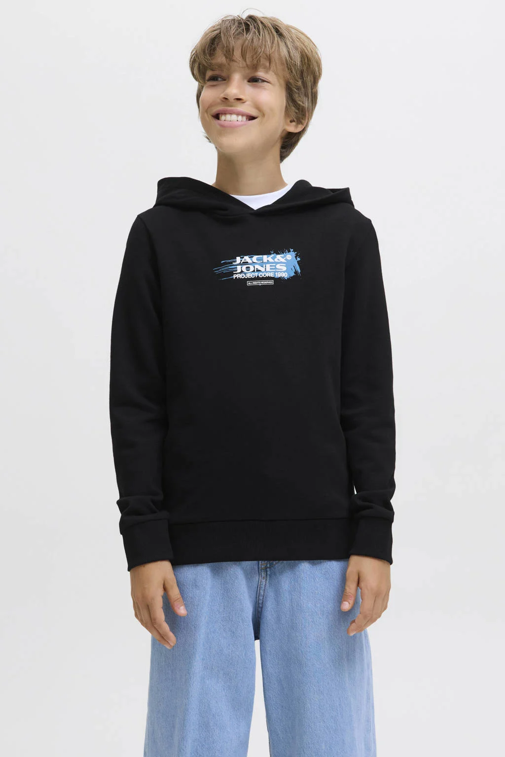 JACK & JONES JUNIOR hoodie zwart