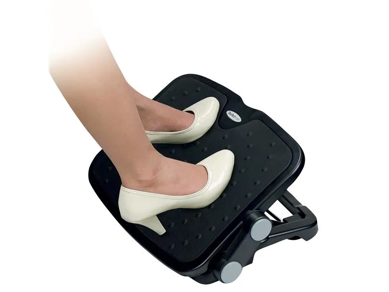 StarTech.com Under Desk Foot Rest - 18in x 14in - Adjustable Height and Angle - Foot Stool - Footrest for Desk - Office Foot Rest (FTRST1) - Fodstøtte - sort - for P/N: ARMSTS, ARMSTSCP1, ARMSTSCP2, ARMSTSL, ARMSTSLG