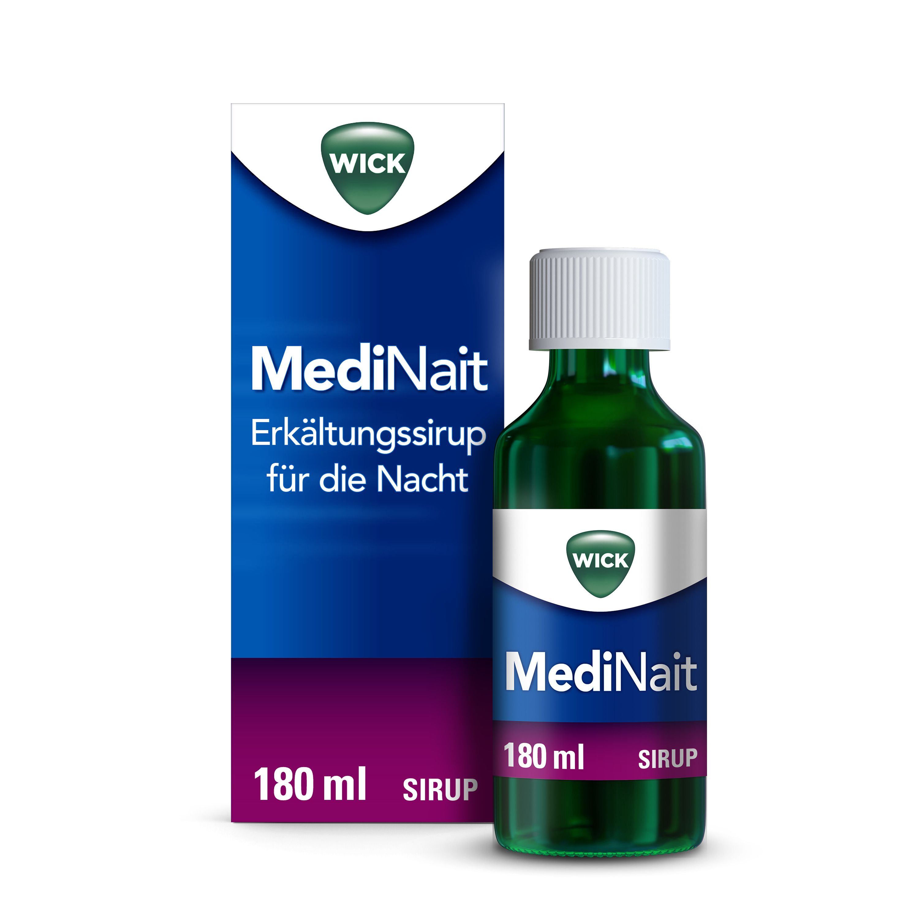 WICK MediNait Erkältungssirup zur Linderung von 6 Erkältungssymptomen