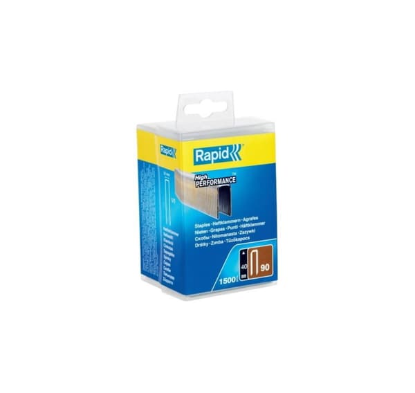 Klemmer 90/40 1500 stk, i plastboks, galvanisert, Rapid