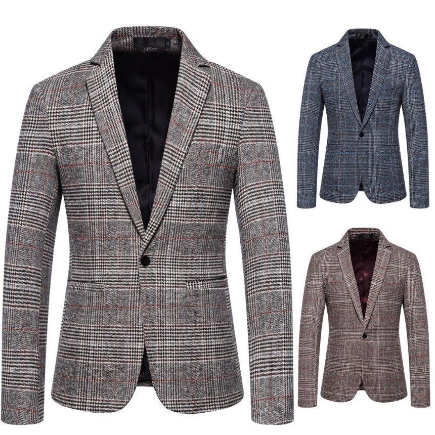 Sheck - Geruite blazer met één knoop