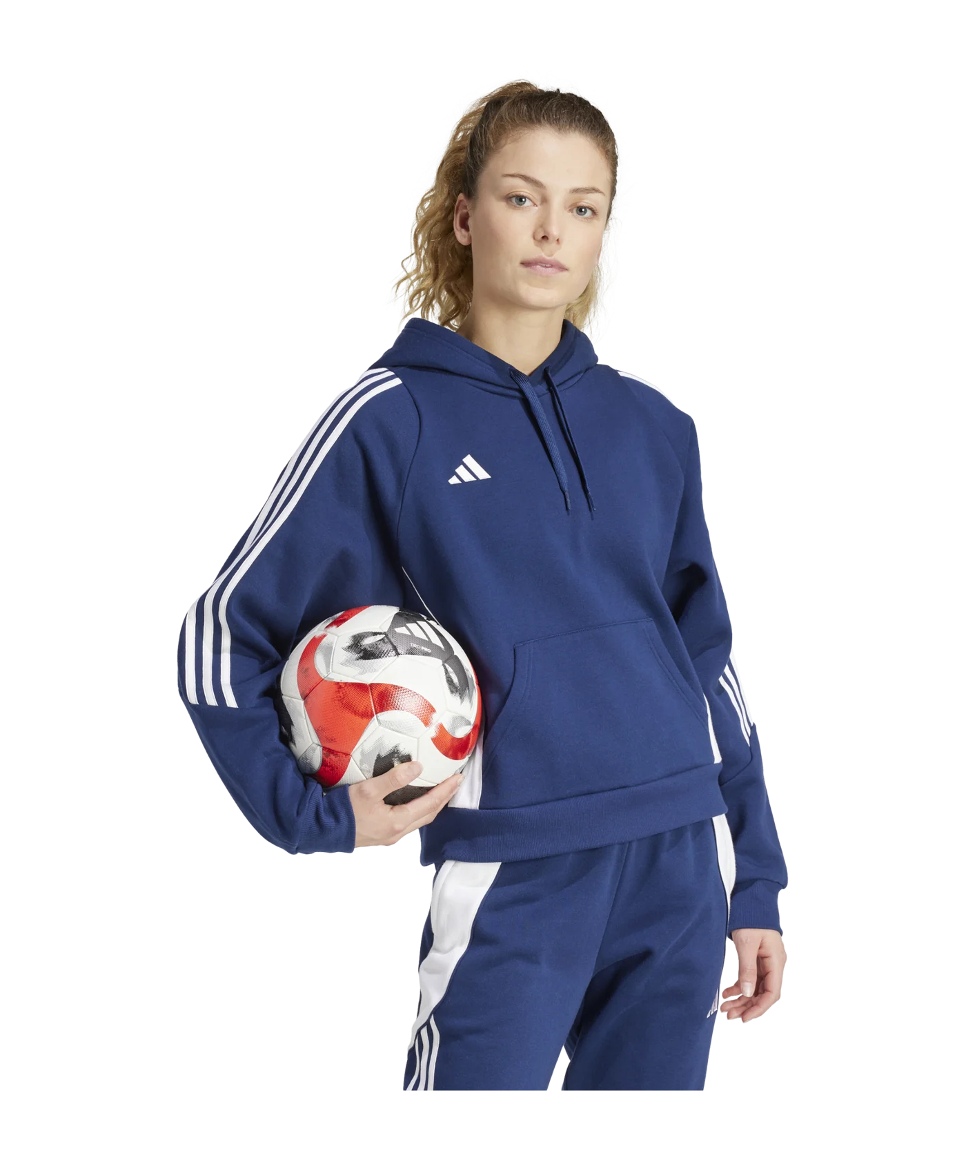adidas Tiro 24 Hoody Damen Blau Weiss