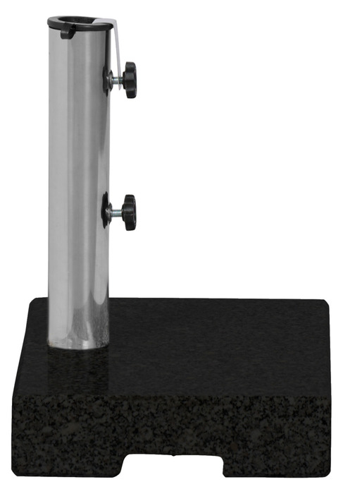 Parasolfod halvrund B45 x D28 x H8/30 cm sort