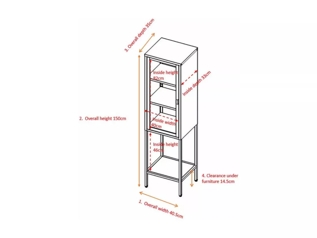 Vitrine Avec Porte en Verre 