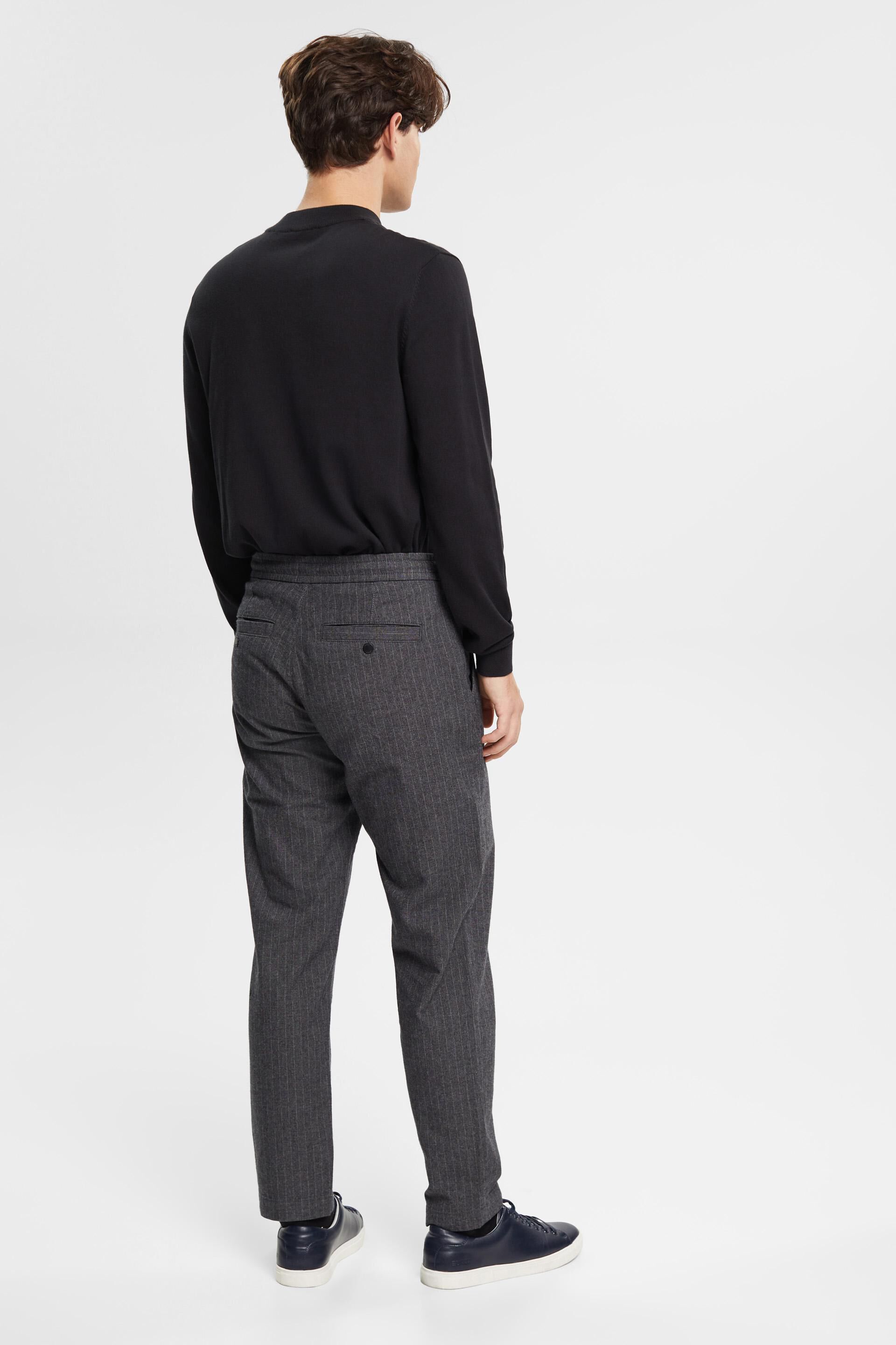 Pantalon à rayures tennis doté d'une ceinture à cordon de serrage