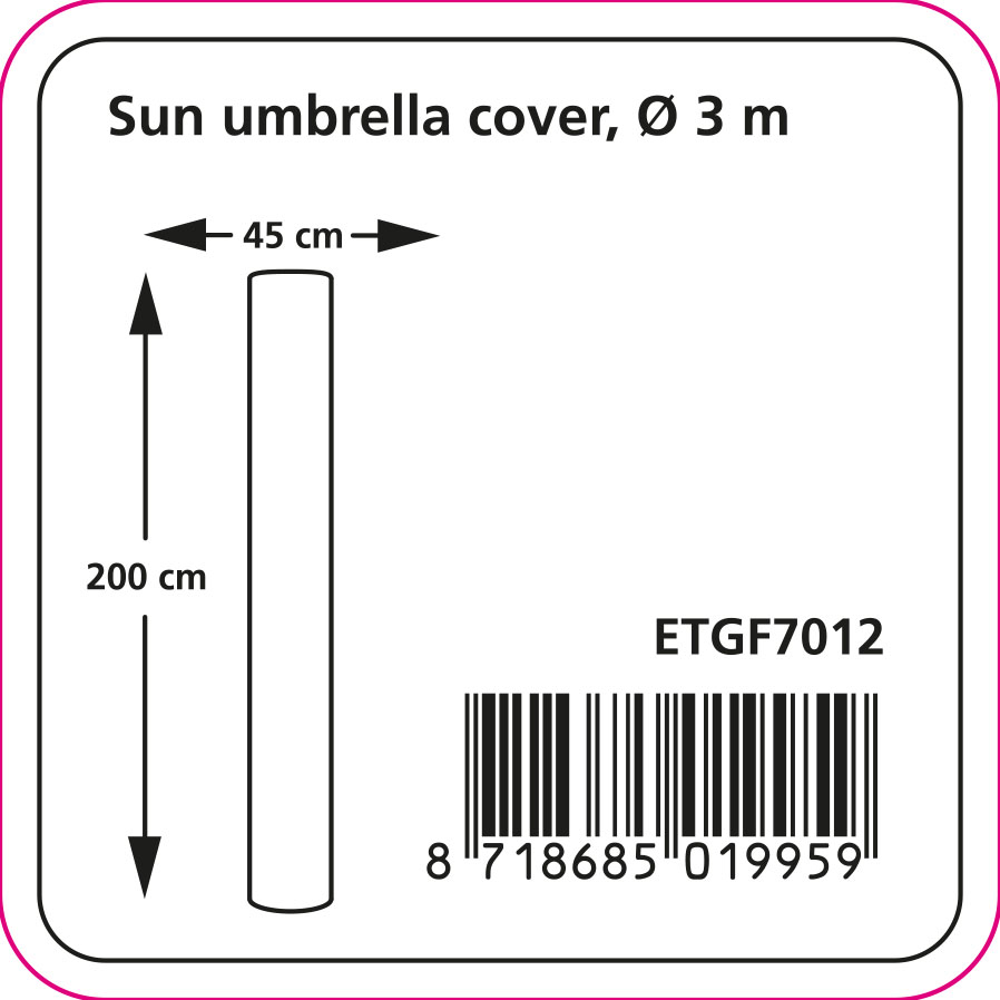 Eurotrail Cantonic 200x45cm Grey parasolhoes