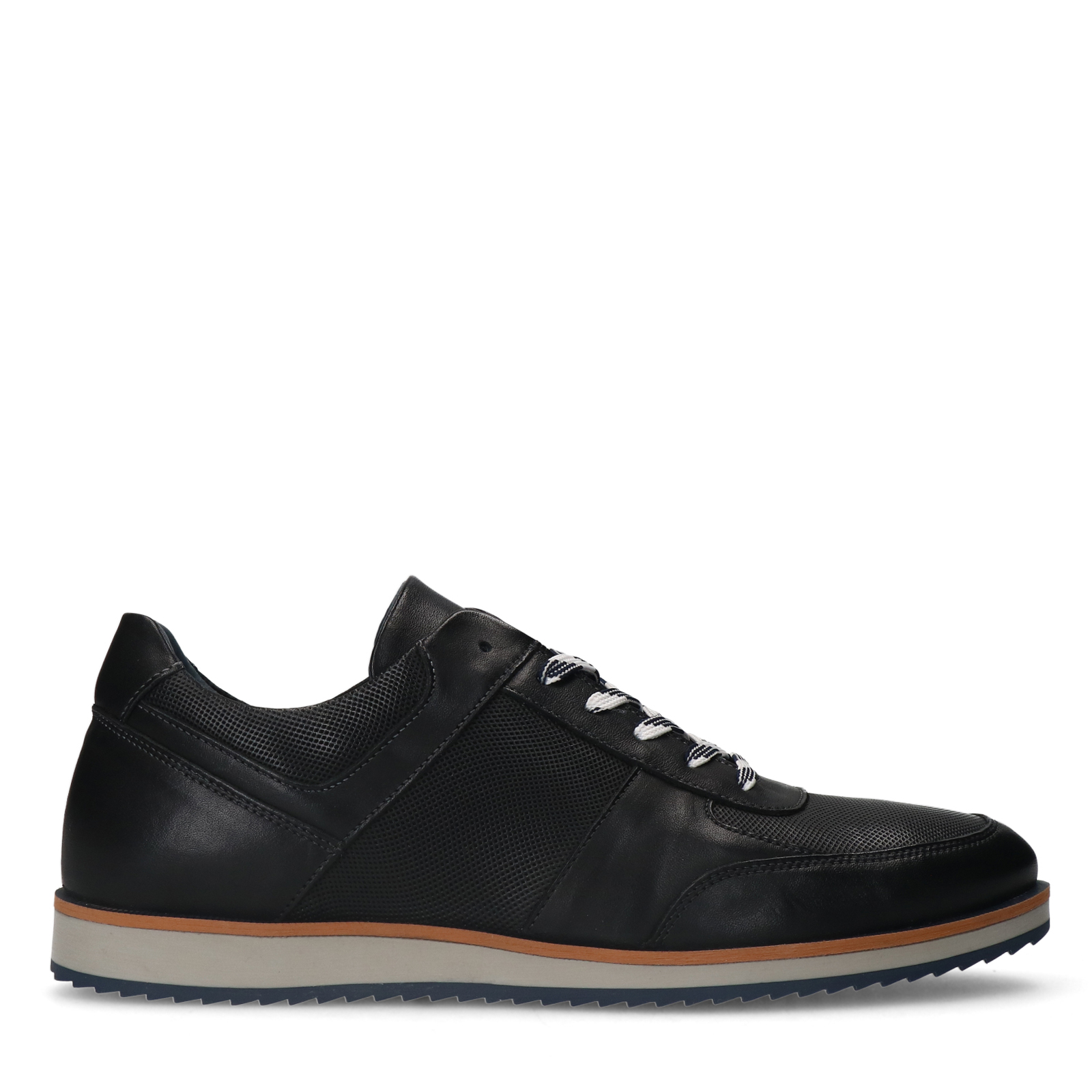 Zwarte leren sneakers