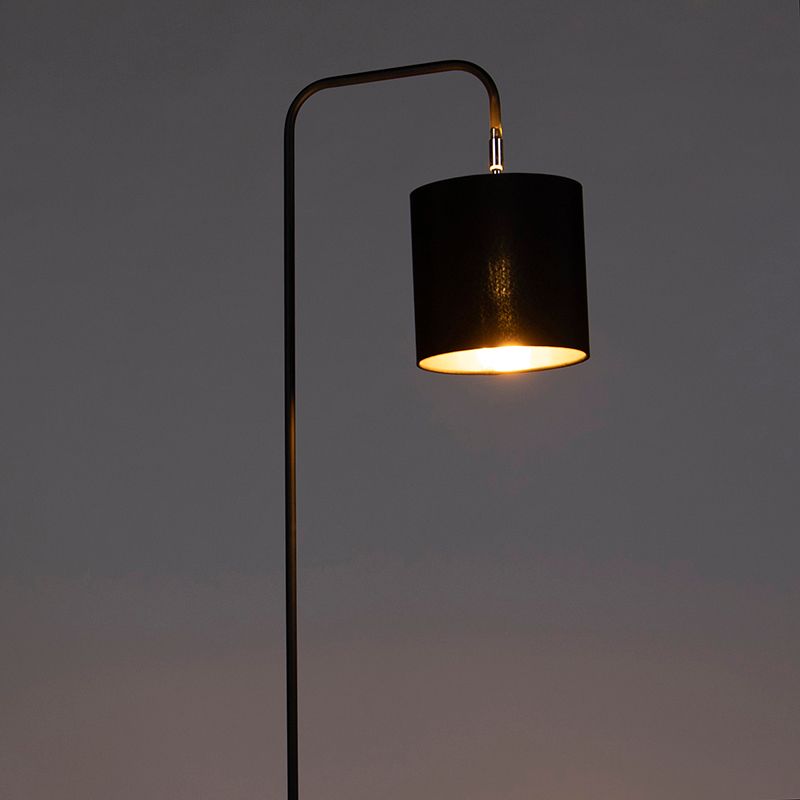 Smart vloerlamp zwart incl. wifi A60 lichtbron - Lofty