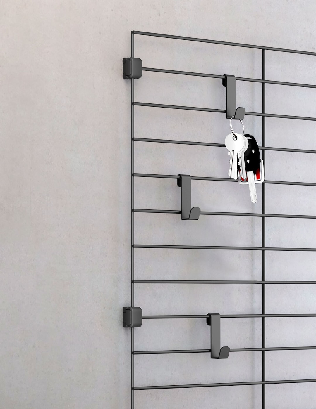 metaltex Wandgitter System MURAL LINE 4-teilig schwarz