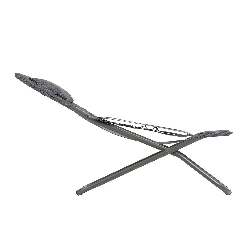 Mehrpositions-Klapp-Liegestuhl Transabed Batyline® Duo Grau Obsidian