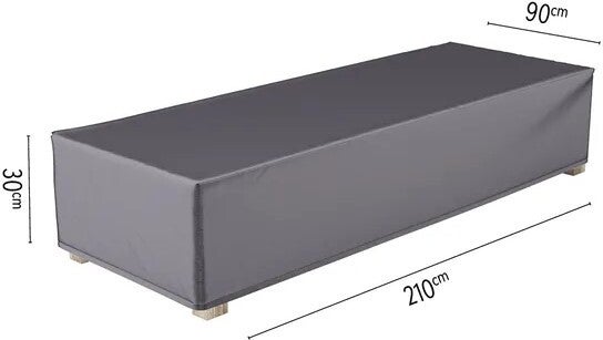 Platinum Outdoorable loungestoelhoes AeroCover antraciet 210 x 90 x 30 cm