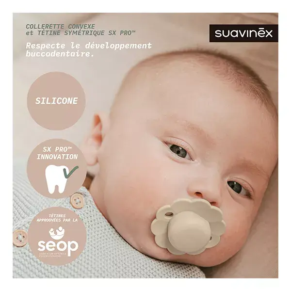 Chupeta reversível Suavinex Wonder SXPRO 0/6 meses Wonder - Cinza Whitecap