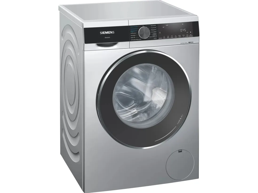 Siemens iQ500 WN54G1X0 - Vaske-/ tørremaskine - højde: 85 cm - frontbetjening - 70 liter - 10 kg - 1400 rpm - sølv