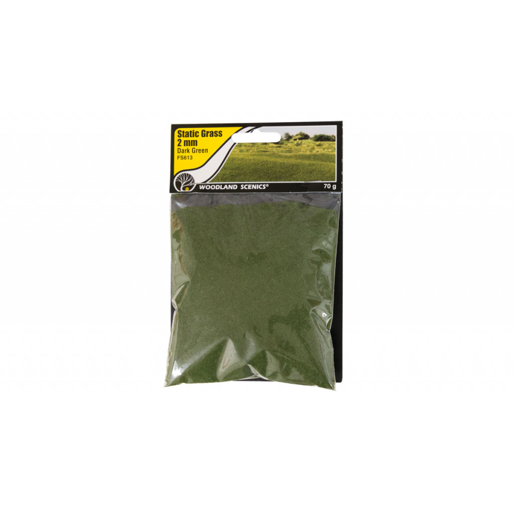 Woodland Scenics - Static Grass Dark Green 2mm