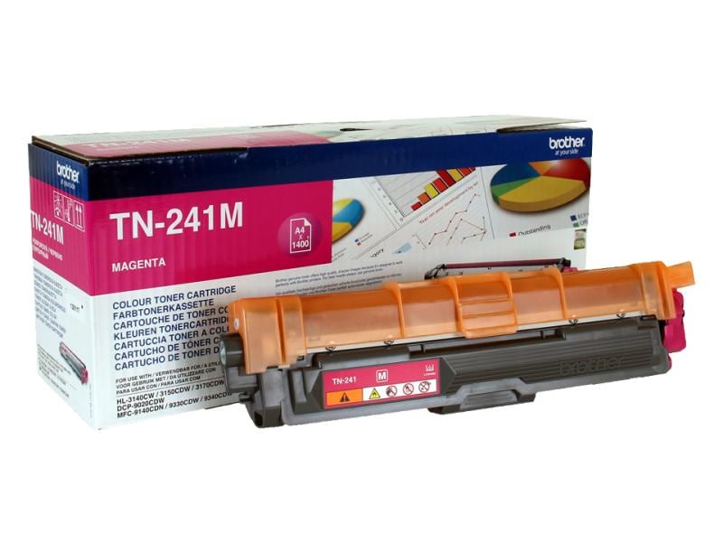 Brother Toner TN-241M Magenta Toner, black