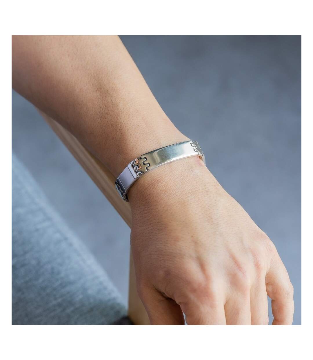 Gourmette Bracelet Homme en Acier