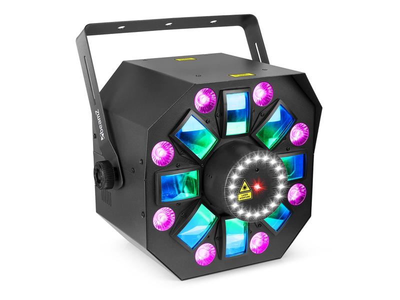 BeamZ Lichteffekt MultiBox 4-in-1-Effekt mit Derby-, PAR-, Laser- und Stroboskopeffekt