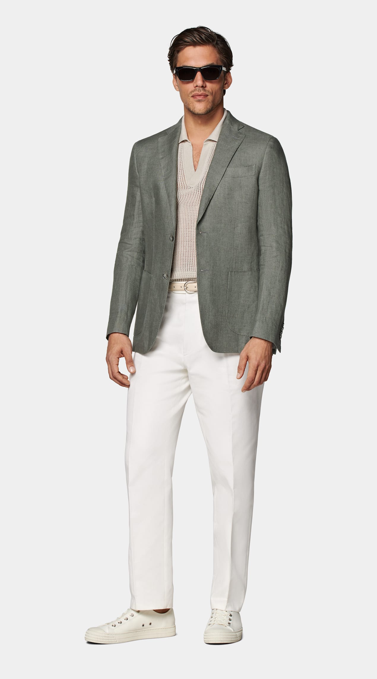 Blazer Havana coupe Tailored vert moyen