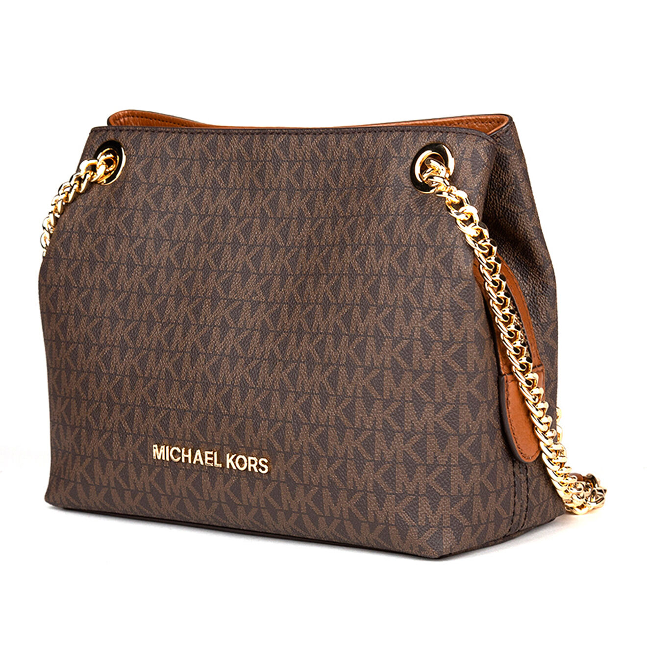 Michael Kors Sac porté épaule en Cuir Jet Set marron - 26x18x8 cm