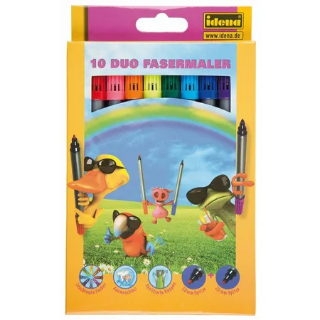 Idena Duo Fasermaler Dick/Dünn 10er