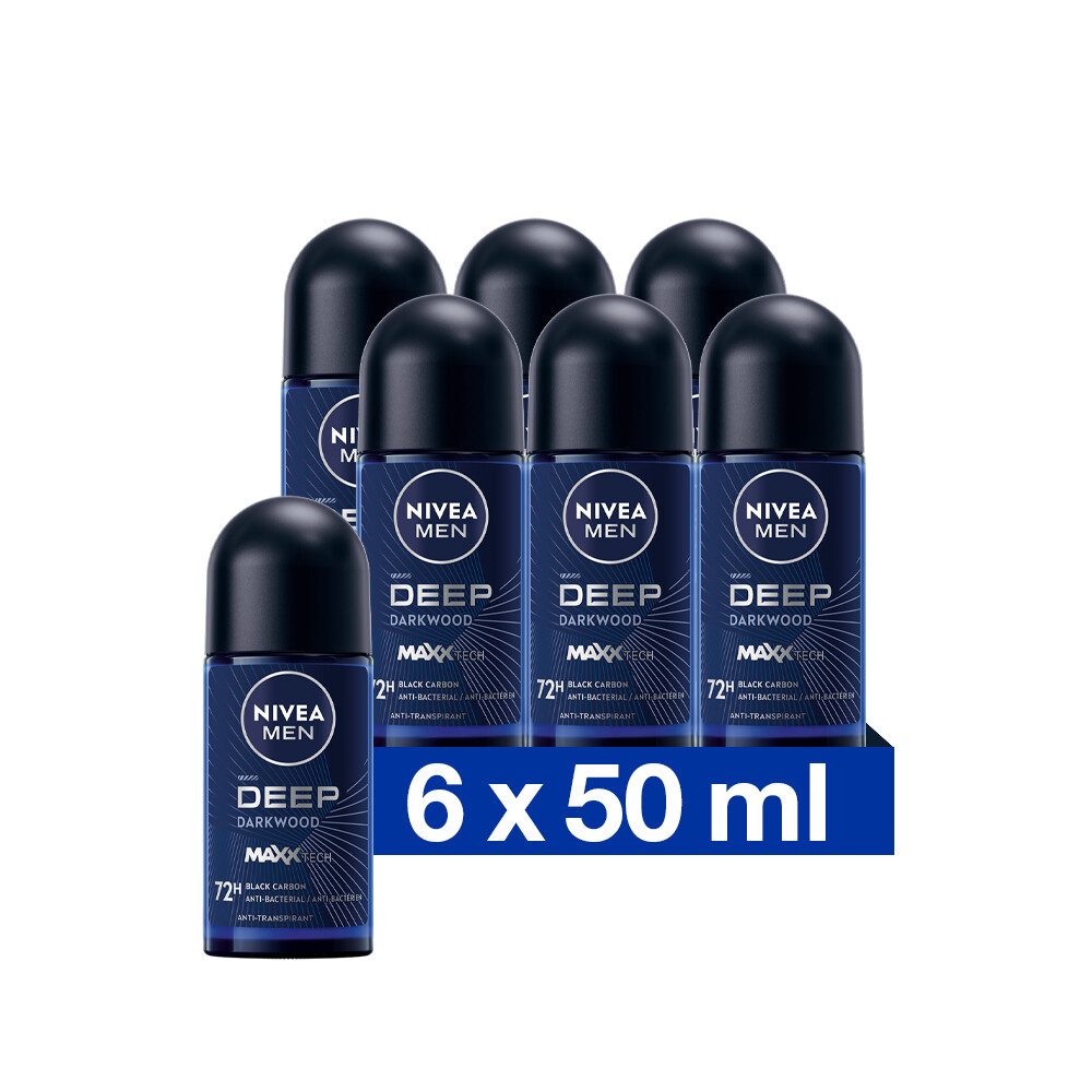 6x Nivea Men Deodorant Roller Deep50 ml