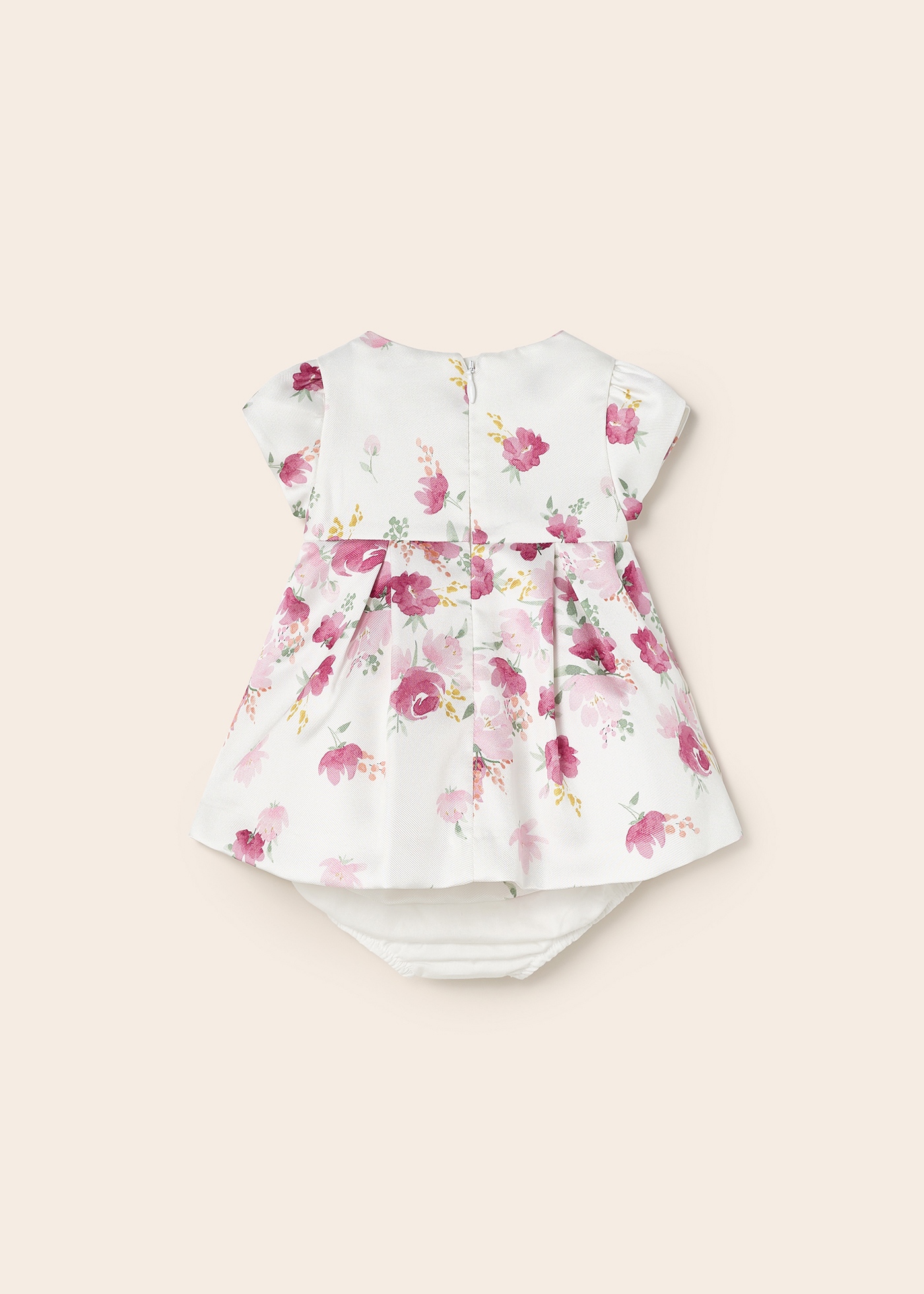 Vestido formal estampado com capa para fralda para recém-nascido