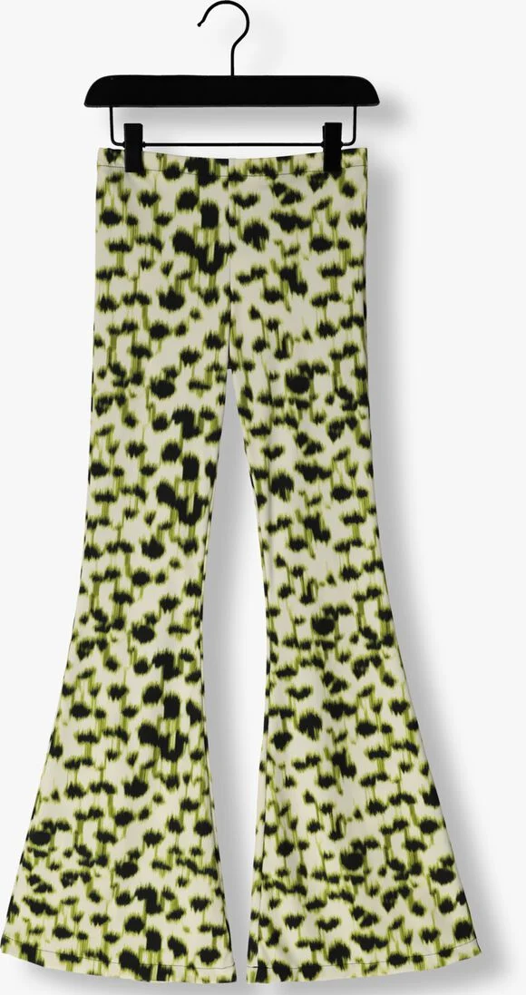 Salty Stitch groene salty stitch flared broek flared legging - panter