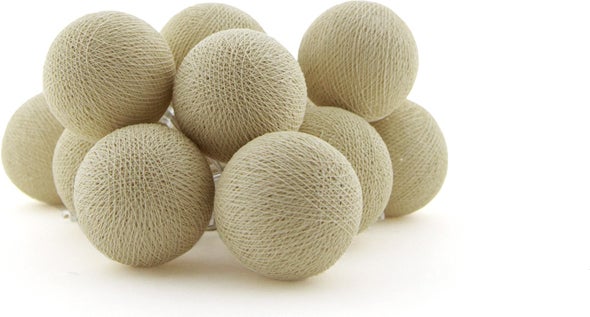 Cotton Ball Lights lichtsnoer Desert extension kit crème 2,4 m met 20 lampen